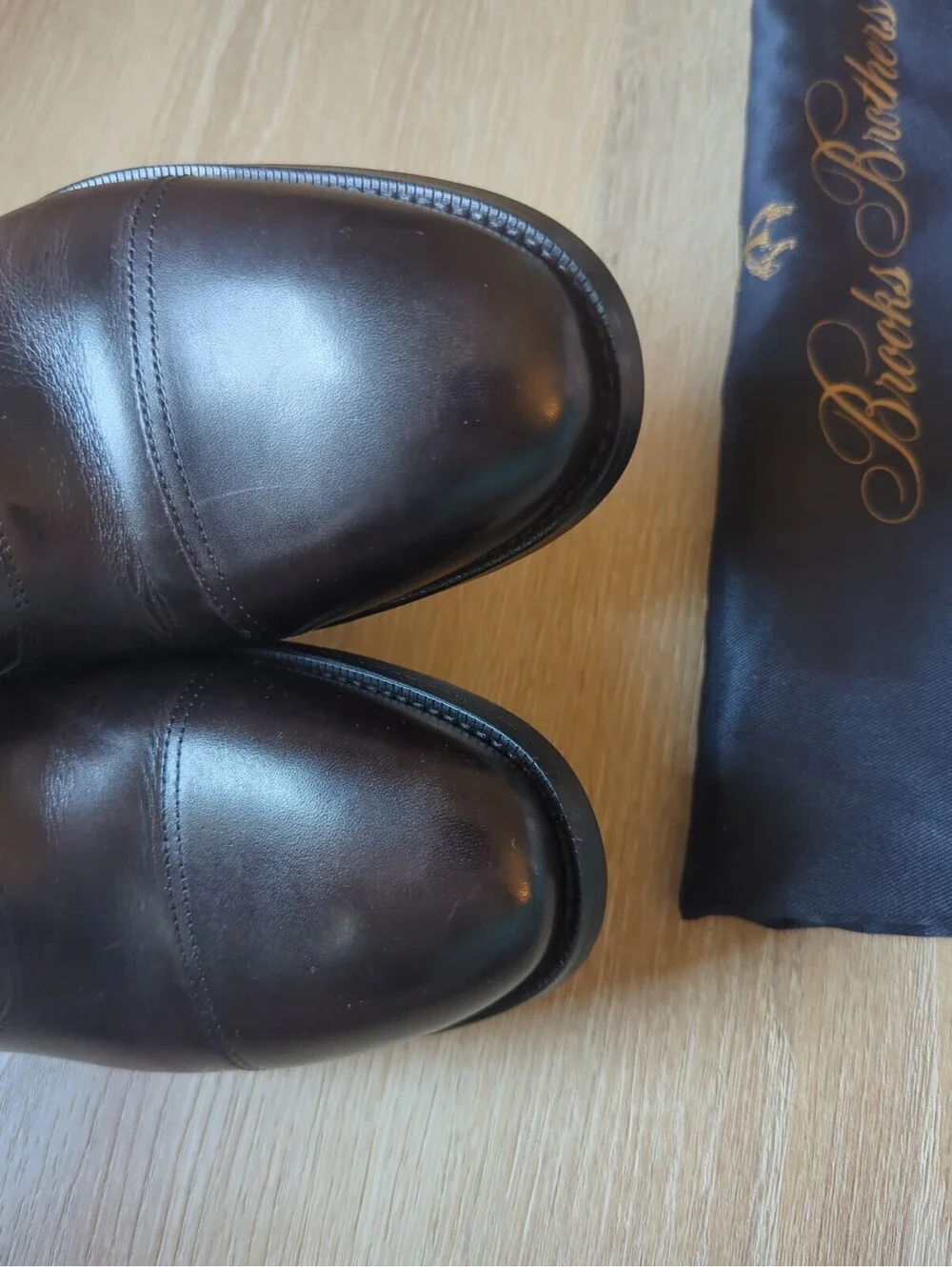 Brooks Brothers Men Dress Shoes Cassel Cap Toe Oxford Brown Ortholite 10